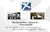 Insertar imagen SEPADE Relaciones Iglesia – Sociedad en la historia del cristianismo y del pueblo evangélico chileno.