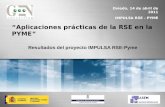 Resultados del proyecto IMPULSA RSE-Pyme “Aplicaciones prácticas de la RSE en la PYME” Oviedo, 14 de abril de 2011 IMPULSA RSE - PYME.