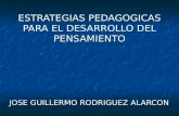 ESTRATEGIAS PEDAGOGICAS PARA EL DESARROLLO DEL PENSAMIENTO JOSE GUILLERMO RODRIGUEZ ALARCON.