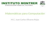 Matemáticas para Computación M.C. Juan Carlos Olivares Rojas.