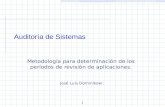 1 Auditoría de Sistemas Metodología para determinación de los períodos de revisión de aplicaciones. José Luis Dominikow.