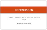 Crítica Genética de la obra de Michael Frayn Alejandra Figliola COPENHAGEN.
