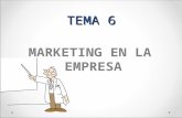 TEMA 6 MARKETING EN LA EMPRESA. 1. LA INVESTIGACION DE MERCADOS La investigación comercial o de mercados es la función de consecución y análisis de la.