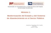 Módulo 1: Modernización del Estado y del Sistema de Abastecimiento en el Sector Público Jackeline Castañeda Del Castillo Docente Febrero 2009 Diplomado.