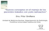 “Nuevos conceptos en el manejo de los pacientes tratados con yodo radioactivo” Dra. Pilar Orellana Unidad de Medicina Nuclear. Departamento de Radiología.