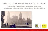 Instituto Distrital de Patrimonio Cultural Reducción de Riesgo, medidas de mitigación, protección e intervención en bienes de interés cultural.