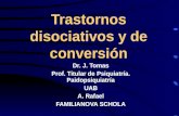 Trastornos disociativos y de conversión Dr. J. Tomas Prof. Titular de Psiquiatría. Paidopsiquiatría UAB A. Rafael FAMILIANOVA SCHOLA.