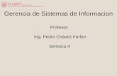 Gerencia de Sistemas de Informacion Profesor: Ing. Pedro Chávez Farfán Semana 4.