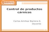 Control de productos cárnicos Carlos Amilkar Barrera G. Docente.