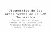 Diagnóstico de las áreas verdes de la UAM Xochimilco Subcomisión de Áreas Verdes de la Universidad Autónoma Metropolitana, Unidad Xochimilco.