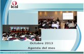 Octubre 2013 Agenda del mes Contacto: lmartinez@icai.org.mx.
