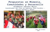 Propuestas en Minería, Comunidades y Desarrollo Glodomiro Sánchez Mejía Coordinador del Plan de Gobierno Perú Posible – Sector Energía y Minas Lima, 02.