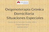 Oxigenoterapia Crònica Domiciliaria Situaciones Especiales Guías de la Sección Sueño, VNI y Oxigenoterapia AAMR 2014.