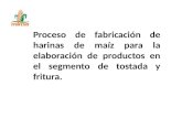 Proceso de fabricación de harinas de maíz para la elaboración de productos en el segmento de tostada y fritura.