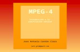 MPEG-4 Jose Antonio Cantón Claro jack.grim@gmail.com Introducción a la codificación natural.