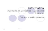 V1.1 © Autores Informática Ingeniería en Electrónica y Automática Industrial Entrada y salida estándar.