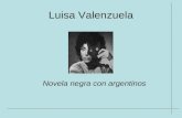 Luisa Valenzuela Novela negra con argentinos. Biografie 26.11.1938 in Buenos Aires geboren mit 17 Jahren erste Publikationen Parisaufenthalt: Hay que.