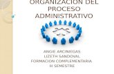 ORGANIZACIÓN DEL PROCESO ADMINISTRATIVO ANGIE ARCINIEGAS LIZETH SANDOVAL FORMACION COMPLEMENTARIA III SEMESTRE.