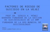 FACTORES DE RIESGO DE SUICIDIO EN LA VEJEZ PROF.DR. SERGIO A. PÉREZ BARRERO FUNDADOR DE LA SECCION DE SUICIDIOLOGIA DE LA AMP FUNDADOR DE LA RED MUNDIAL.