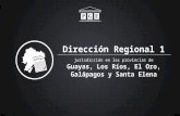Dirección Regional I Dirección Regional 1 jurisdicción en las provincias de Guayas, Los Ríos, El Oro, Galápagos y Santa Elena.