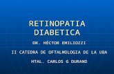 RETINOPATIA DIABETICA DR. HÉCTOR EMILIOZZI II CATEDRA DE OFTALMOLOGIA DE LA UBA HTAL. CARLOS G DURAND.