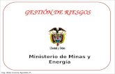 Ing. Aida Ivonne Agudelo P. GESTIÓN DE RIESGOS Ministerio de Minas y Energía República de Colombia Ministerio de Minas y Energía.