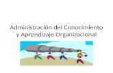 Administración del Conocimiento y Aprendizaje Organizacional.
