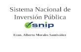 Sistema Nacional de Inversión Pública Econ. Alberto Morales Santiváñez.