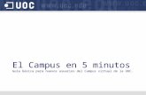 El Campus en 5 minutos Guía básica para nuevos usuarios del Campus virtual de la UOC.