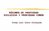 RÉGIMEN DE PROPIEDAD EXCLUSIVA Y PROPIEDAD COMÚN Fredy Luis Silva Villajuán.