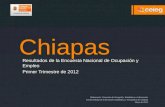 Chiapas Resultados de la Encuesta Nacional de Ocupación y Empleo Primer Trimestre de 2012 Elaboración: Dirección de Geografía, Estadística e Información.