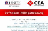 Software Reengineering Juan Carlos Olivares Rojas MSN: juancarlosolivares@hotmail.com jcolivar@itmorelia.edu.mx jcolivar