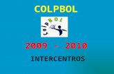 COLPBOL 2009 - 2010 INTERCENTROS. Objetivo Introducir el balón en la portería contraria mediante golpeos con la mano.