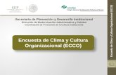 Encuesta de Clima y Cultura Organizacional (ECCO) 1 Secretaría de Planeación y Desarrollo Institucional Dirección de Modernización Administrativa y Calidad.