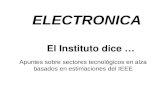 El Instituto dice … Apuntes sobre sectores tecnológicos en alza basados en estimaciones del IEEE ELECTRONICA.