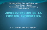 L.I. HOMERO GONZALEZ GAMIÑO Universidad Tecnológica de Tamaulipas Norte Tecnologías de la Información y Comunicación.