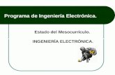 Programa de Ingeniería Electrónica. Estado del Mesocurrículo. INGENIERÍA ELECTRÓNICA.