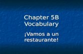 Chapter 5B Vocabulary ¡Vamos a un restaurante!. el hombre.
