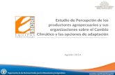 Estudio de Percepción de los productores agropecuarios y sus organizaciones sobre el Cambio Climático y las opciones de adaptación Agosto 2014.