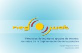 Procesos de múltiples grupos de interés: los retos de la implementación en la práctica Equipo Negowat Bolivia Septiembre 2005.