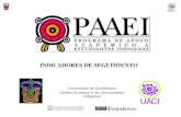 Universidad de Guadalajara Unidad de Apoyo a las Comunidades Indígenas INDICADORES DE SEGUIMIENTO.