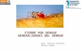 FIEBRE POR DENGUE GENERALIDADES DEL DENGUE Dra. Gloria Leticia Doria Cobos.