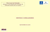 Plan Local de Vivienda Síntesis y conclusiones del mercado de vivienda de Jerez de la Frontera SÍNTESIS Y CONCLUSIONES SEPTIEMBRE DE 2007.