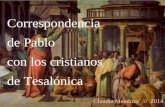 Correspondencia de Pablo con los cristianos de Tesalónica Claudia Mendoza /// 2014.