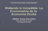 Midiendo lo Inmedible: La Econometría de la Economía Oculta Walter Sosa Escudero Universidad de San Andrés 9 de septiembre de 2010 I Jornadas de Filosofía.