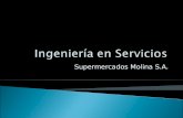Supermercados Molina S.A..  Cualitativos: ◦ Cliente misterioso. ◦ Entrevistas a profundidad.  Cuantitativos: ◦ Servqual. ◦ Encuestas a los empleados.