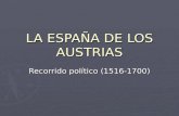 LA ESPAÑA DE LOS AUSTRIAS Recorrido político (1516-1700)