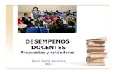 DESEMPEÑOS DOCENTES Propuestas y estándares Remo Tejeda Navarrete 2014.