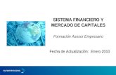 SISTEMA FINANCIERO Y MERCADO DE CAPITALES Formación Asesor Empresario Fecha de Actualización: Enero 2010.