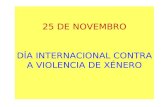 25 DE NOVEMBRO DÍA INTERNACIONAL CONTRA A VIOLENCIA DE XÉNERO.